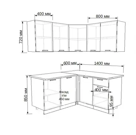 РоялВуд Голубой Прованс - 15 (1450х1400 мм)
